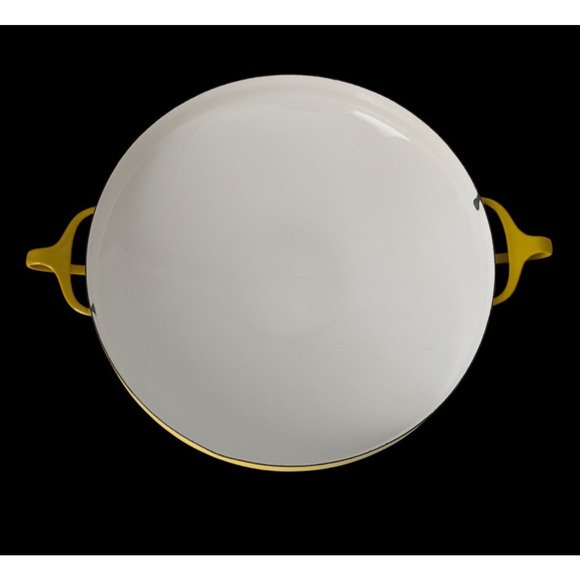 Vtg Dansk Designs Kobenstyle Yellow Enamel Steel Paella Round Pan 13" 1960s - Picture 3 of 16